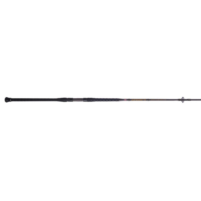 PENN Battalion II 8â€™ Surf Spinning Rod; Two Piece Fishing Rod, 12-20lb Line Rating, Medium Rod Power, Moderate Fast Action, 3/4-3 oz. Lure Rating, Black/Gold - Image 1